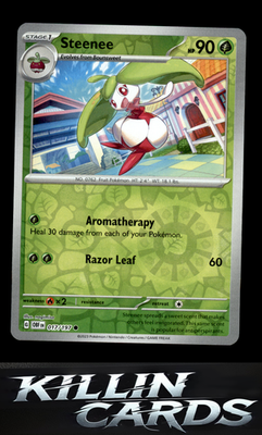 Reverse Holofoil Steenee 017/197 Pokemon Common SV03: Obsidian Flames Card NM