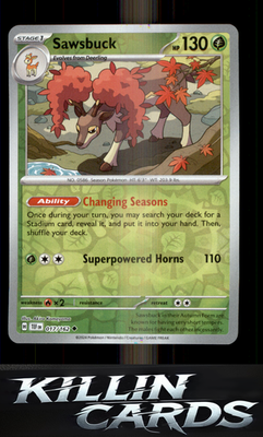 Reverse Holofoil Sawsbuck - 017/162 017/162 Pokemon Uncommon SV05: Temporal Forc