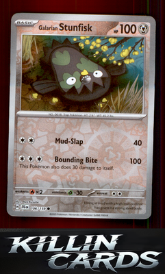 Reverse Holofoil Galarian Stunfisk 106/159 Pokemon Common SV09: Journey Together