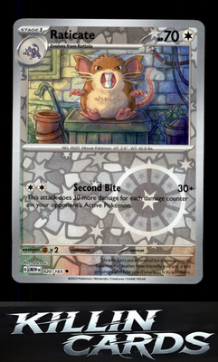 Reverse Holofoil Raticate 020/165 Pokemon Uncommon SV: Scarlet & Violet 151 Card