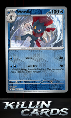Reverse Holofoil Weavile 014/064 Pokemon Uncommon SV: Shrouded Fable Card NM