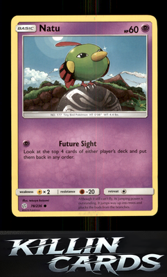 Natu 78/236 Pokemon Common SM - Cosmic Eclipse Card NM