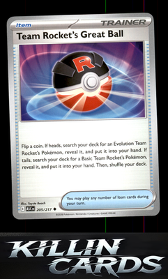 Team Rocket's Great Ball 205/217 Pokemon Uncommon ME: Ascended Heroes Card NM