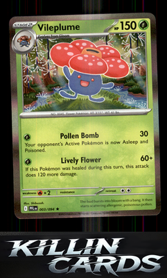 Vileplume 003/094 Pokemon Rare ME02: Phantasmal Flames Card