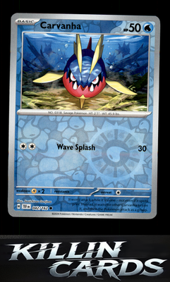 Reverse Holofoil Carvanha 042/162 Pokemon Common SV05: Temporal Forces Card NM
