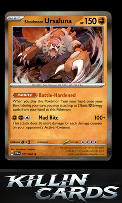 Bloodmoon Ursaluna 025/064 Pokemon Rare SV: Shrouded Fable Card NM
