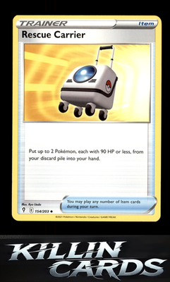 Rescue Carrier 154/203 Pokemon Uncommon SWSH07: Evolving Skies Card NM