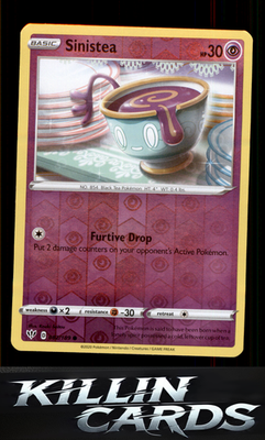 Reverse Holofoil Sinistea 082/189 Pokemon Common SWSH03: Darkness Ablaze Card NM