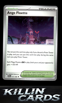 Ange Floette 075/086 Pokemon Uncommon ME04: Chaos Rising Card NM