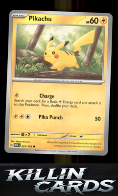Pikachu - 025/165 025/165 Pokemon Common SV: Scarlet & Violet 151 Card NM