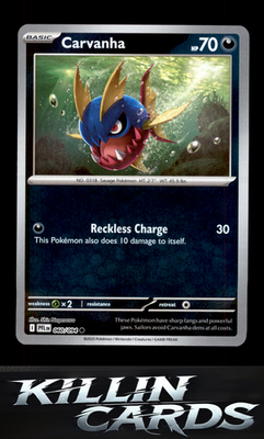 Reverse Holofoil Carvanha 060/094 Pokemon Common ME02: Phantasmal Flames Card NM