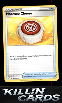 Moomoo Cheese 156/185 Pokemon Uncommon SWSH04: Vivid Voltage Card NM