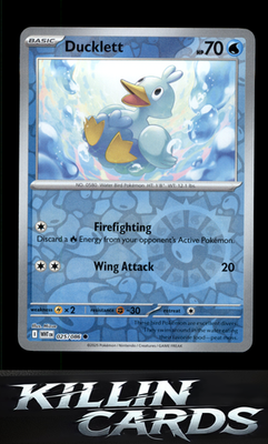 Reverse Holofoil Ducklett 025/086 Pokemon Common SV: White Flare Card NM