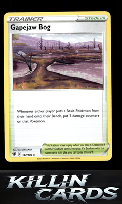 Gapejaw Bog 142/189 Pokemon Uncommon SWSH10: Astral Radiance Card NM