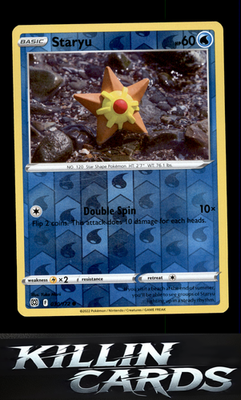 Reverse Holofoil Staryu 030/172 Pokemon Common SWSH09: Brilliant Stars Card NM
