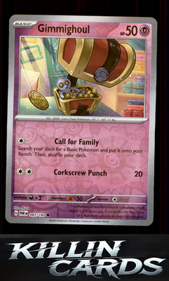 Reverse Holofoil Gimmighoul - 087/182 087/182 Pokemon Common SV04: Paradox Rift