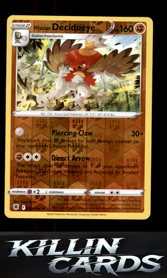 Reverse Holofoil Hisuian Decidueye 082/189 Pokemon Holo Rare SWSH10: Astral Radi