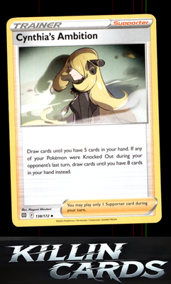 Cynthia's Ambition 138/172 Pokemon Uncommon SWSH09: Brilliant Stars Card NM
