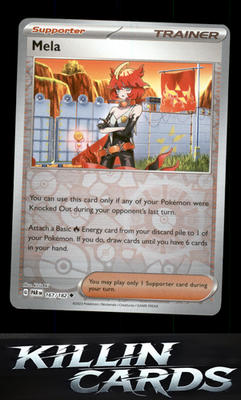 Reverse Holofoil Mela 167/182 Pokemon Uncommon SV04: Paradox Rift Card NM
