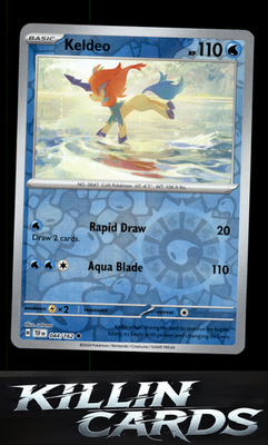Reverse Holofoil Keldeo 044/162 Pokemon Uncommon SV05: Temporal Forces Card NM