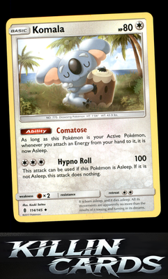 Komala 114/145 Pokemon Uncommon SM - Guardians Rising Card NM