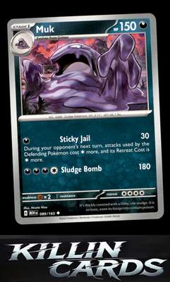 Muk 089/165 Pokemon Uncommon SV: Scarlet & Violet 151 Card NM
