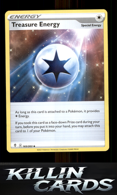 Treasure Energy 165/203 Pokemon Uncommon SWSH07: Evolving Skies Card NM
