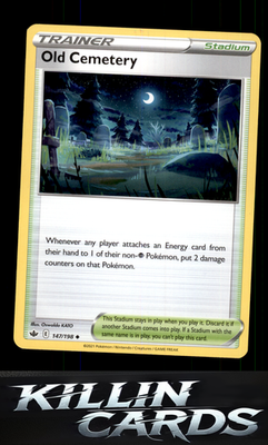 Old Cemetery 147/198 Pokemon Uncommon SWSH06: Chilling Reign Card NM