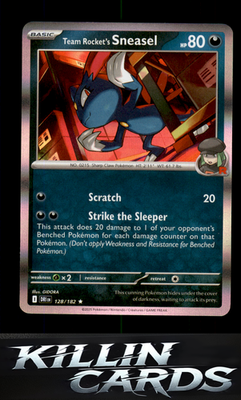 Team Rocket's Sneasel 128/182 Pokemon Rare SV10: Destined Rivals Card NM