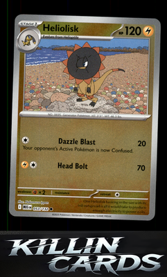 Reverse Holofoil Heliolisk 053/132 Pokemon Common ME01: Mega Evolution Card NM