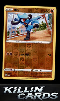 Reverse Holofoil Riolu 078/172 Pokemon Common SWSH09: Brilliant Stars Card NM