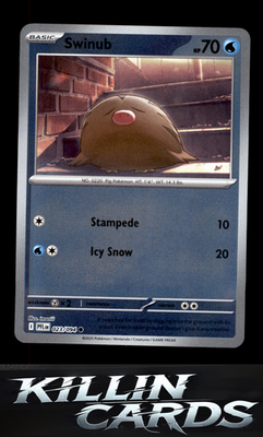Reverse Holofoil Swinub 023/094 Pokemon Common ME02: Phantasmal Flames Card NM
