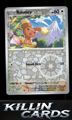 Reverse Holofoil Buneary 083/131 Pokemon Common SV: Prismatic Evolutions Card NM