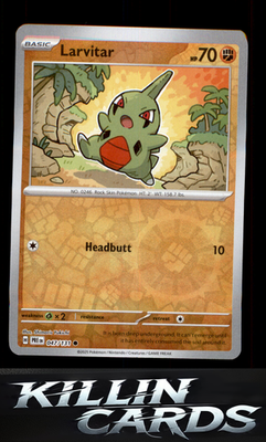 Reverse Holofoil Larvitar 047/131 Pokemon Common SV: Prismatic Evolutions Card N