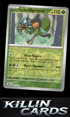 Reverse Holofoil Teal Mask Ogerpon 026/182 Pokemon Uncommon SV10: Destined Rival