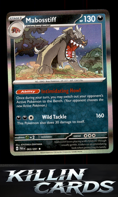 Mabosstiff - 063/091 063/091 Pokemon Rare SV: Paldean Fates Card NM
