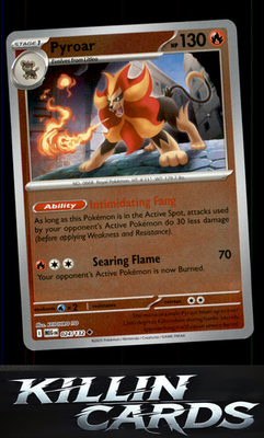 Reverse Holofoil Pyroar 024/132 Pokemon Uncommon ME01: Mega Evolution Card NM