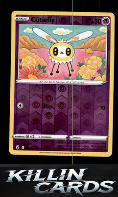 Reverse Holofoil Cutiefly 078/203 Pokemon Common SWSH07: Evolving Skies Card NM