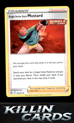 Single Strike Style Mustard 134/163 Pokemon Uncommon SWSH05: Battle Styles Card