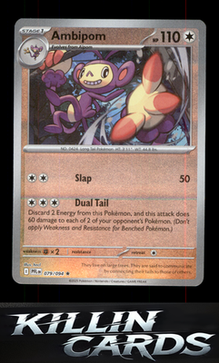 Reverse Holofoil Ambipom - 079/094 079/094 Pokemon Rare ME02: Phantasmal Flames