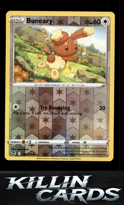 Reverse Holofoil Buneary 144/195 Pokemon Common SWSH12: Silver Tempest Card NM