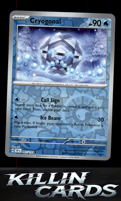 Reverse Holofoil Cryogonal 047/191 Pokemon Common SV08: Surging Sparks Card NM