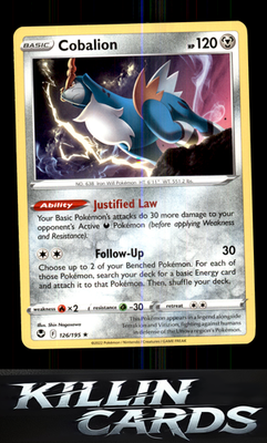 Cobalion 126/195 Pokemon Rare SWSH12: Silver Tempest Card NM