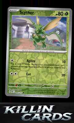 Reverse Holofoil Scyther 004/197 Pokemon Common SV03: Obsidian Flames Card NM