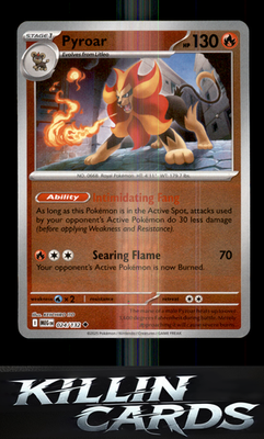 Reverse Holofoil Pyroar 024/132 Pokemon Uncommon ME01: Mega Evolution Card NM