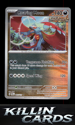 Reverse Holofoil Roaring Moon 065/131 Pokemon Rare SV: Prismatic Evolutions Card