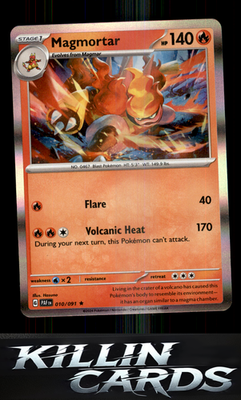 Magmortar 010/091 Pokemon Rare SV: Paldean Fates Card NM