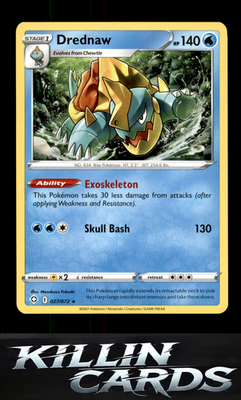 Drednaw 027/072 Pokemon Rare Shining Fates Card NM