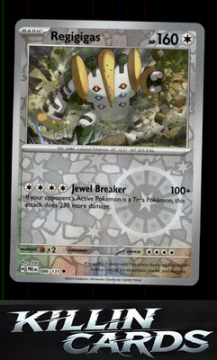 Reverse Holofoil Regigigas 086/131 Pokemon Uncommon SV: Prismatic Evolutions Car