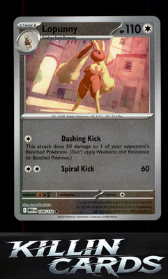 Reverse Holofoil Lopunny 108/132 Pokemon Common ME01: Mega Evolution Card NM
